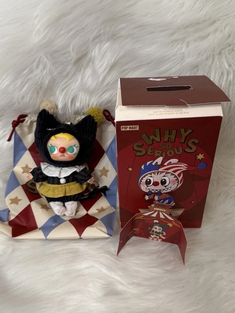 Pop Mart Why So Serious Plush Doll - Black & Yellow Costume